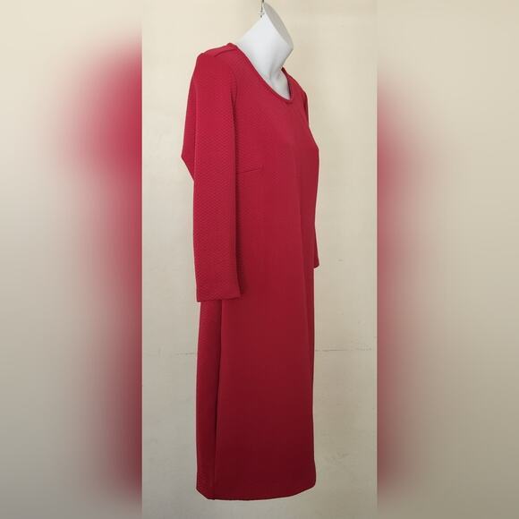 DAISY FUENTES Fuchsia Textured Shift Dress Size S - Picture 5 of 11